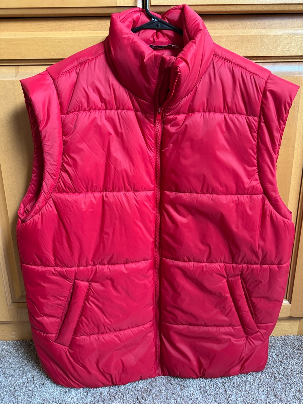 Women’s Red Puffer Vest - Lightweight Quilted Sleeveless Jacket
